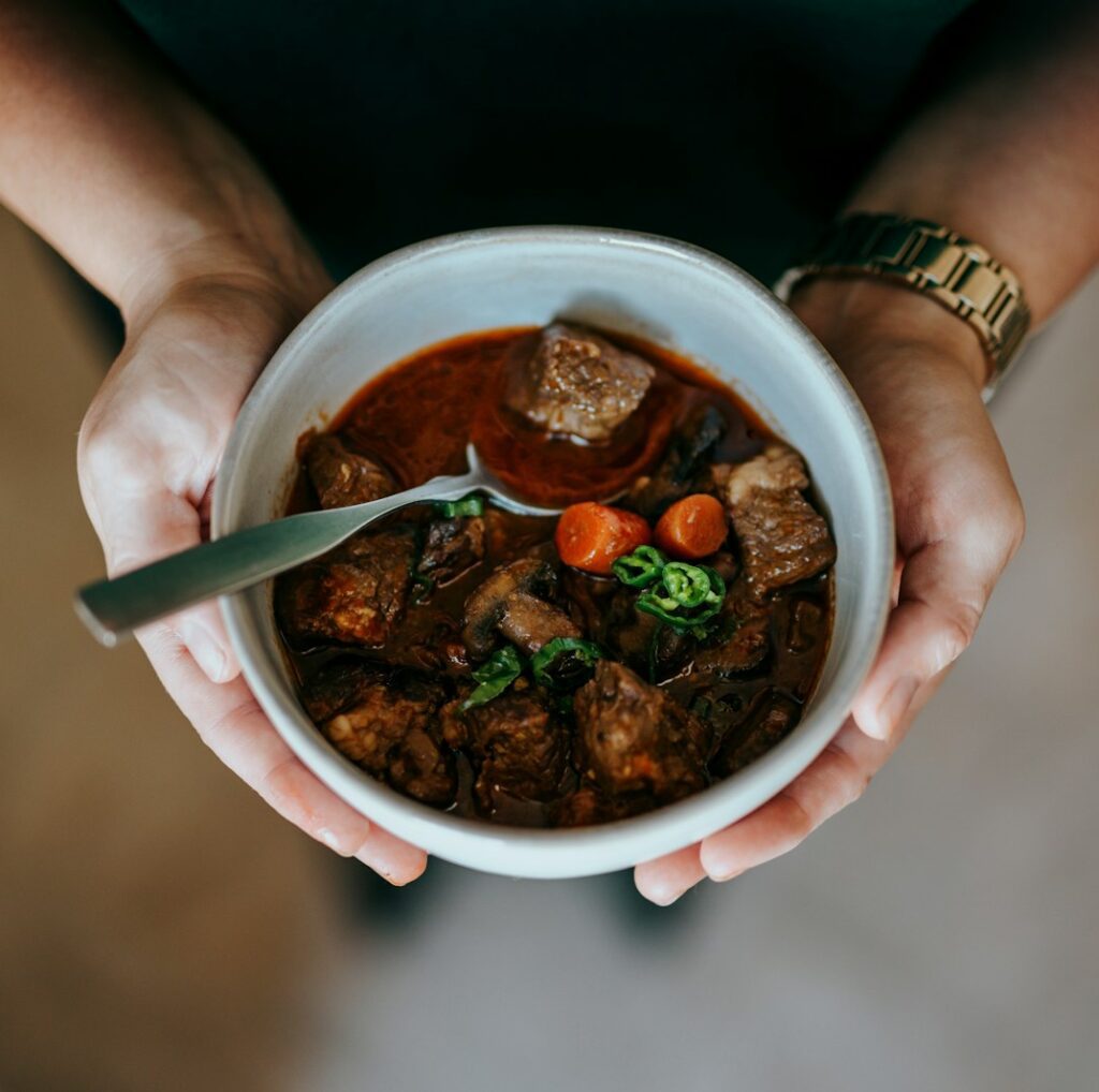 Beer and food pairing with beef stew