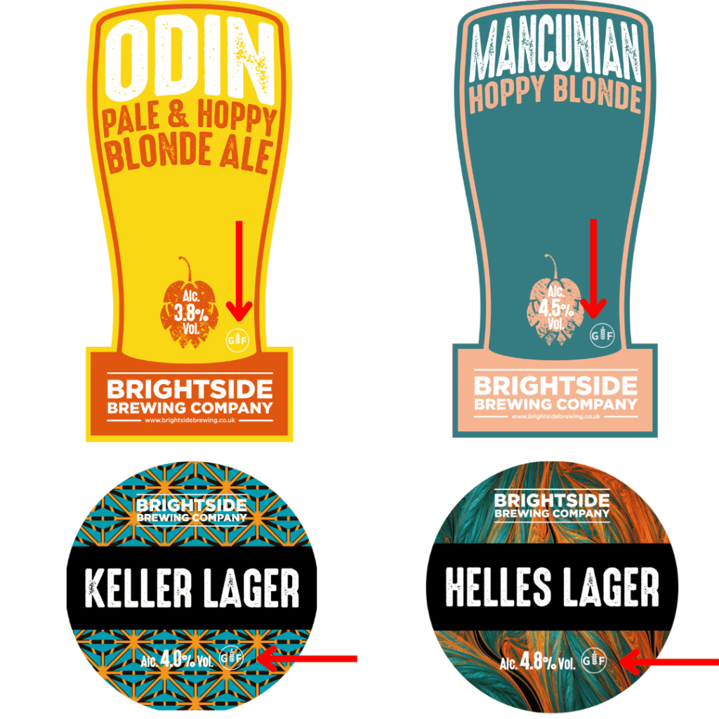 Every single beer we brew at Brightside is gluten free and suitable for vegans. Be sure to look out for the Brightside badges, so you can be sure our beer is fully gluten free.